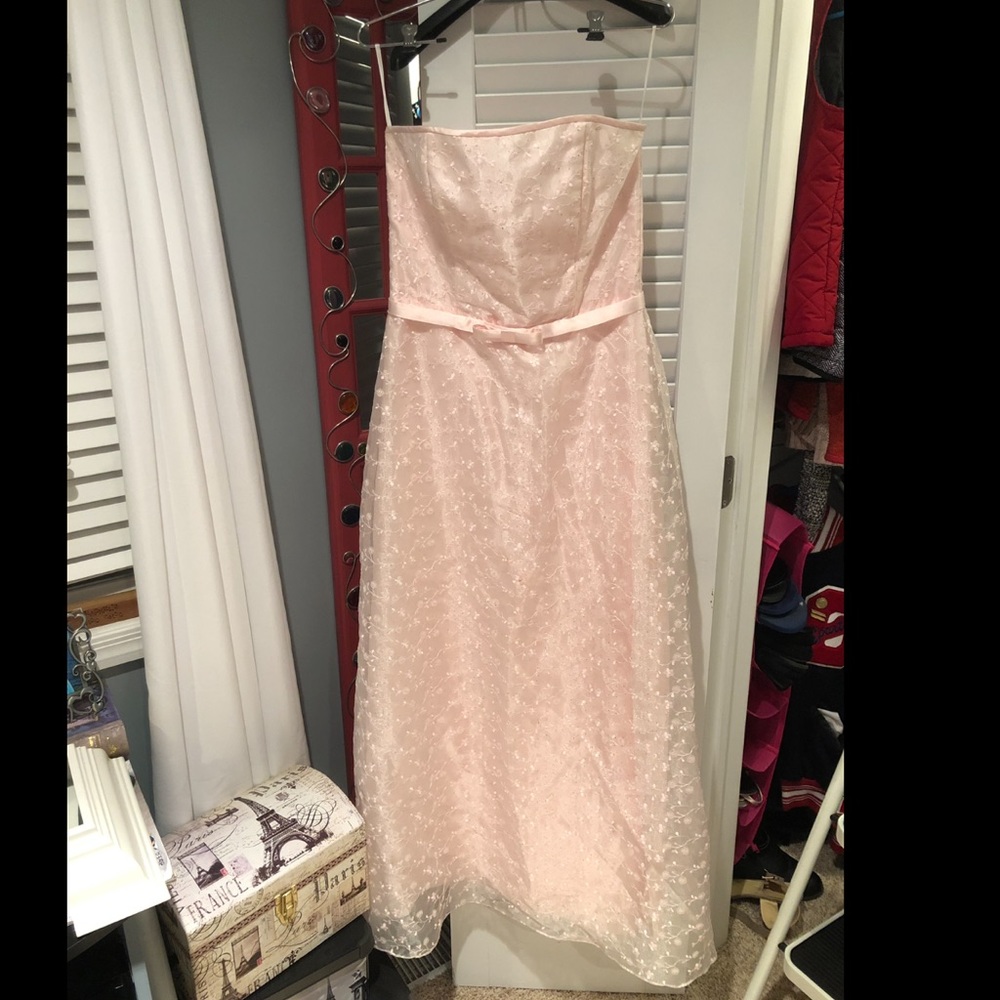 Jessica McClintock Pink Strapless Prom Dress